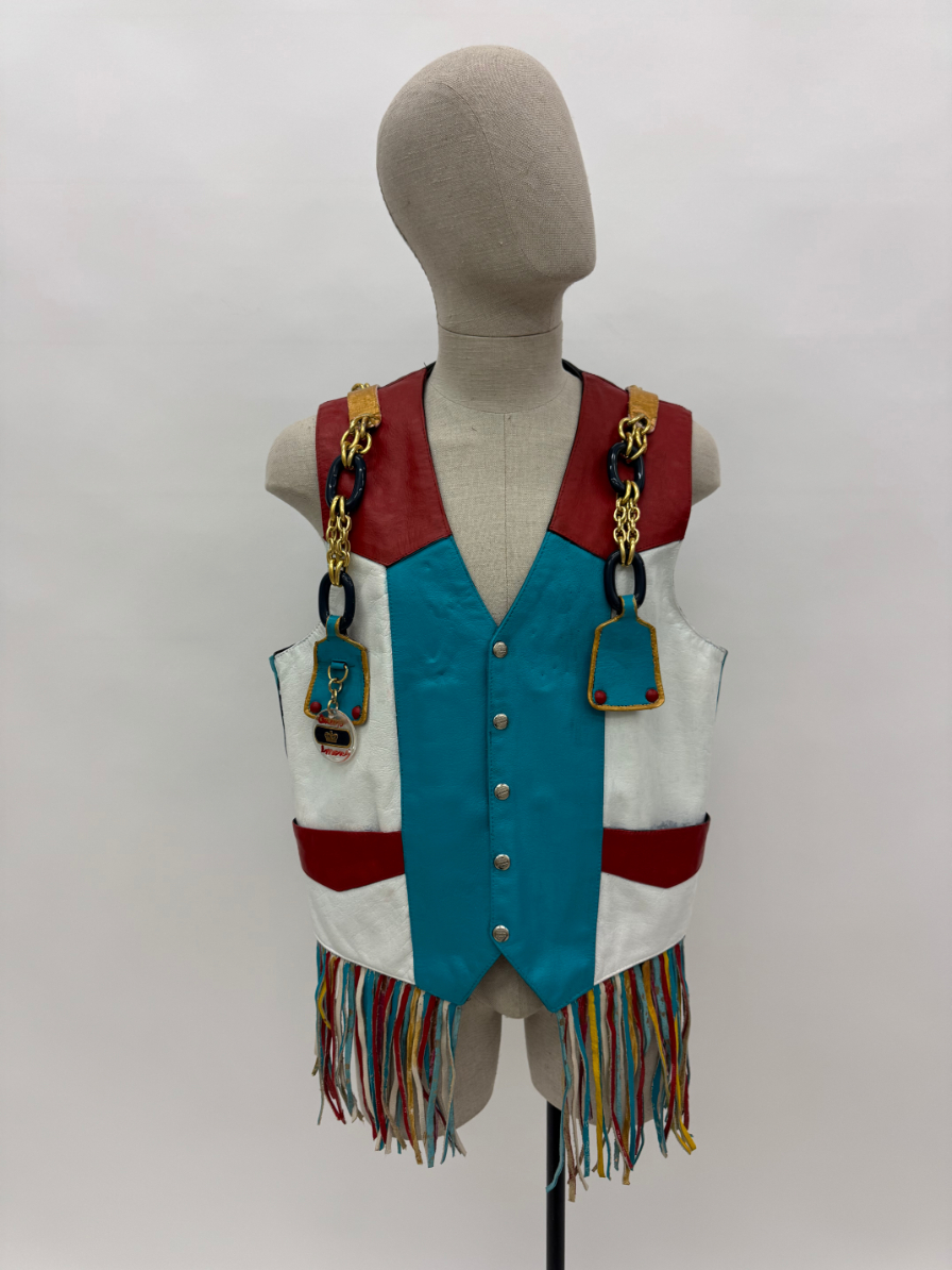 Unisex Biker Leather Vest - Image 2