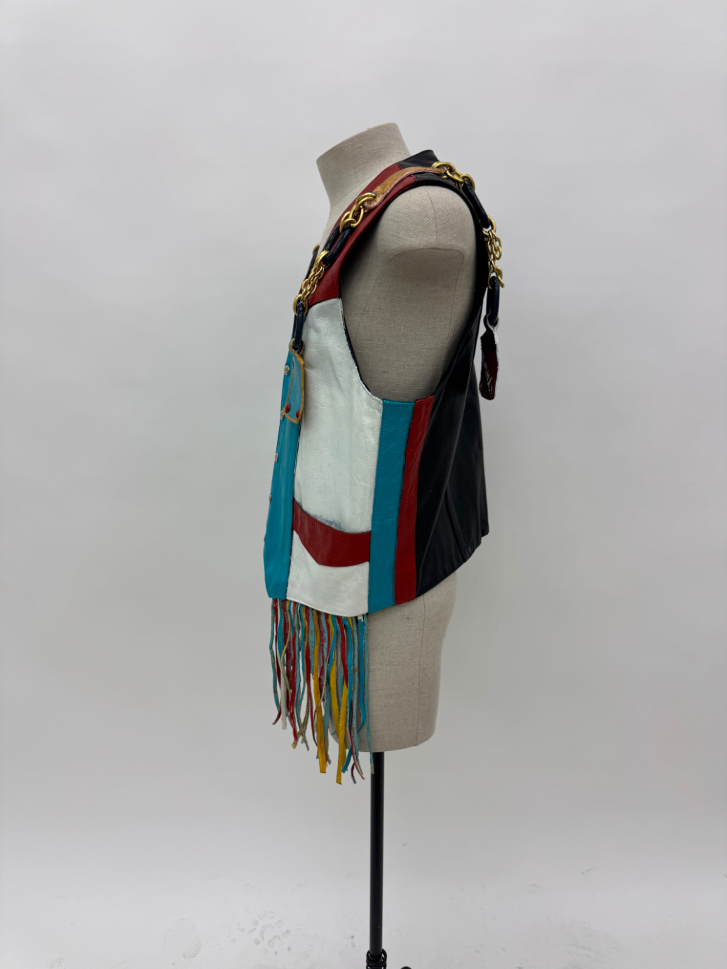 Unisex Biker Leather Vest - Image 6