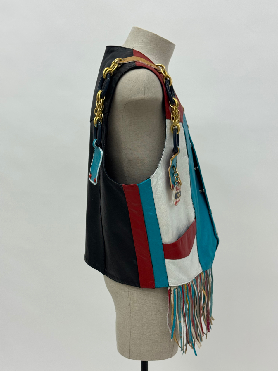 Unisex Biker Leather Vest - Image 4